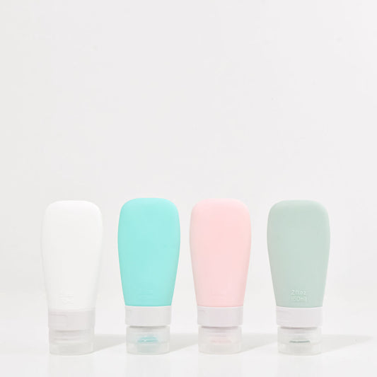 60ml travel bottles on a white background